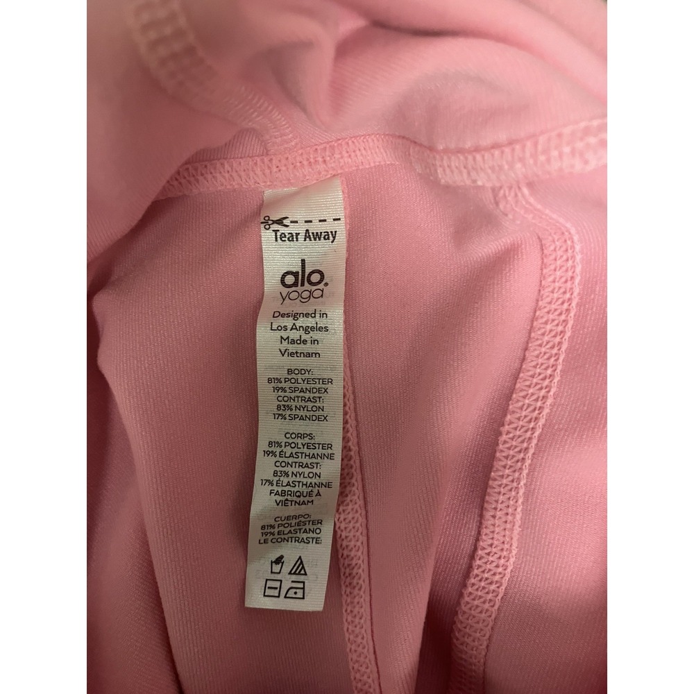 ALO YOGA MOTO ATHLETIC EXERCISE LOUNGING CASUAL LEGGINGS MACARON PINK SIZE SMALL - Picture 7 of 9